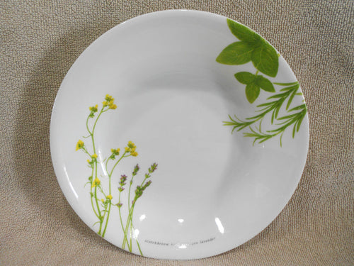 CORELLE Livingware EUROPEAN HERBS Round 20-oz PASTA SOUP BOWL 8.5" Garden Green