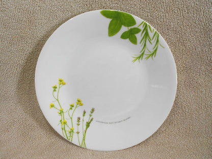 CORELLE Livingware EUROPEAN HERBS Round 6.75" BREAD PLATE Earth Garden Green