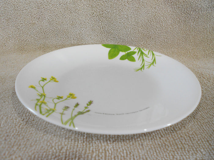 CORELLE Livingware EUROPEAN HERBS Round 6.75" BREAD PLATE Earth Garden Green