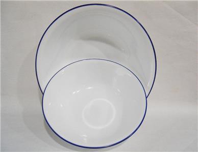 Corelle NAVY INDIGO BLUE RIM *Choose 1 or 2 Qt SERVING BOWL *Cafe, True, Lia, Nordic, Hoops