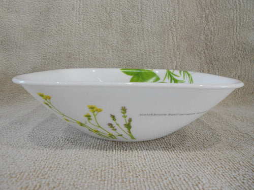 Corelle Square EUROPEAN HERBS 23-oz SOUP CEREAL BOWL Earthen Garden Green *NEW