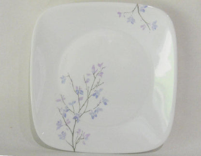 ❤️ Corelle Square JACARANDA 6 1/2" BREAD PLATE Dessert Appetizer PURPLE Floral