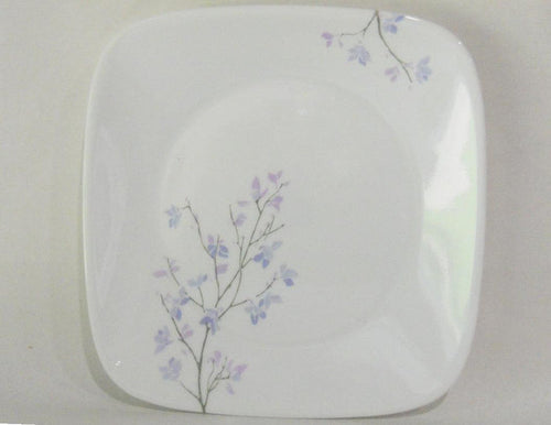 ❤️ Corelle Square JACARANDA 6 1/2" BREAD PLATE Dessert Appetizer PURPLE Floral