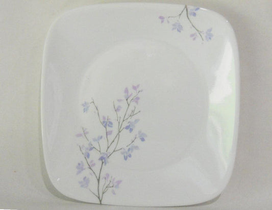 ❤️ Corelle Square JACARANDA 6 1/2" BREAD PLATE Dessert Appetizer PURPLE Floral