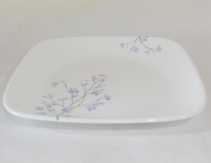 ❤️ Corelle Square JACARANDA 6 1/2" BREAD PLATE Dessert Appetizer PURPLE Floral