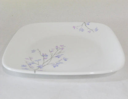 ❤️ Corelle Square JACARANDA 6 1/2" BREAD PLATE Dessert Appetizer PURPLE Floral