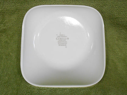 ❤️ CORELLE Square SHADOW IRIS 22-oz Soup Cereal BOWL *Purple Floral Pattern Inside