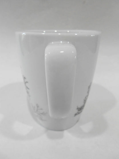 Corelle Square TIMBER SHADOWS 12-oz Porcelain MUG *Black Grey Leafless Branches