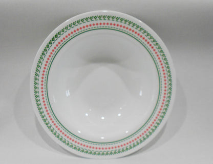 Corelle Winter HOLIDAY Cross Stitch 28oz ENTREE SOUP BOWL Christmas RED & GREEN