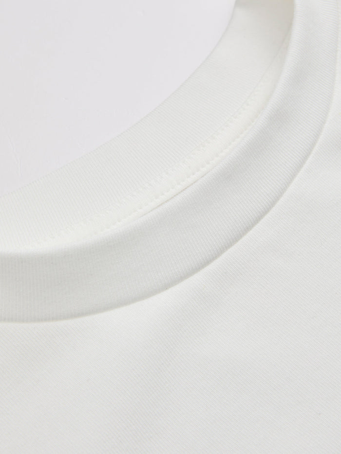 Cotton-Blend Knot-Front Cropped Top
