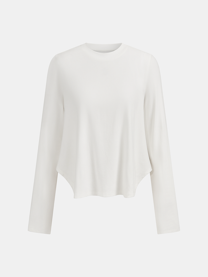 Cotton-Blend Knot-Front Cropped Top