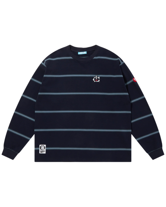 Cotton Border LS T-Shirt