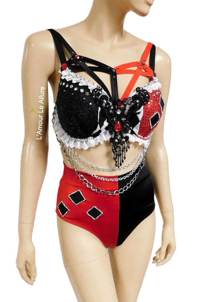 Crimson Jester Inspired Dance Festival Cosplay Costume