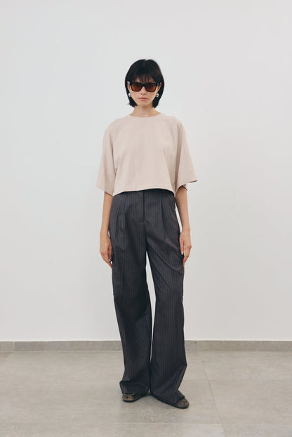 Cropped Wide-Sleeve Tee