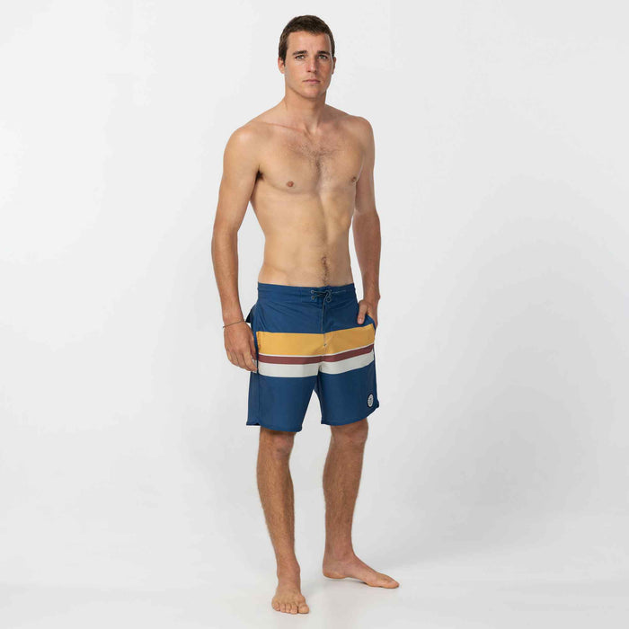 Cruzer Stripe Scallop 18" Boardshort - Indigo