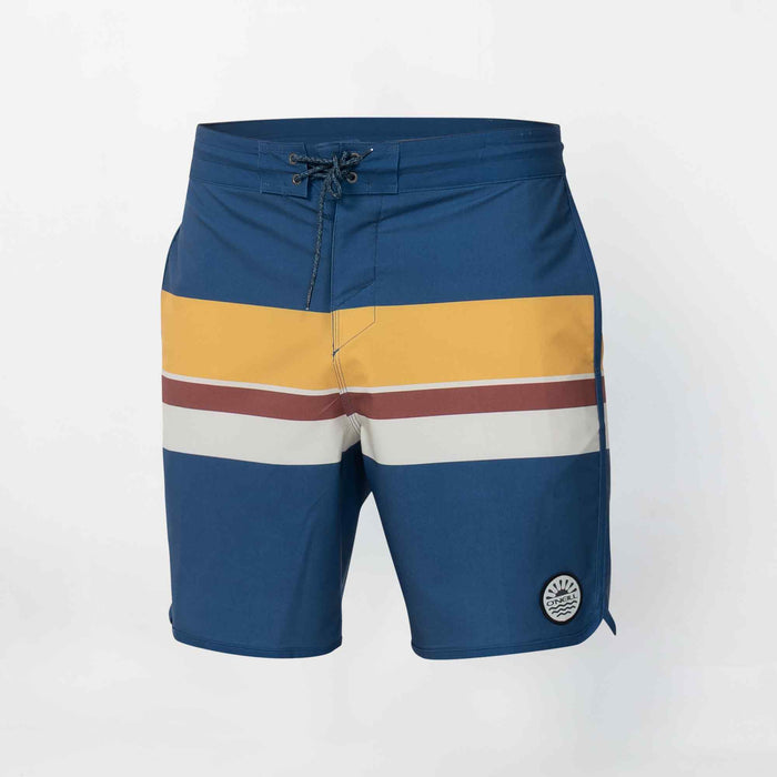 Cruzer Stripe Scallop 18" Boardshort - Indigo