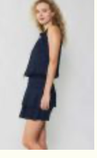 Current Air Smocked Waist Sleeveless Tiered Mini Dress