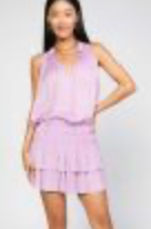 Current Air Smocked Waist Sleeveless Tiered Mini Dress