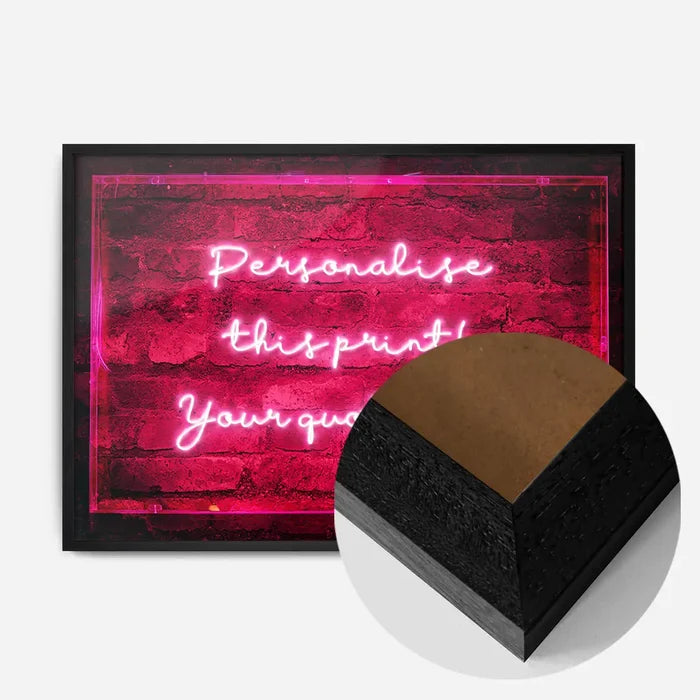 21x30cm | 8¼ x 11¾in / Black Wood Frame