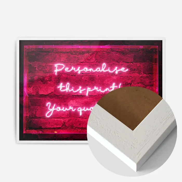 21x30cm | 8¼ x 11¾in / White Wood Frame
