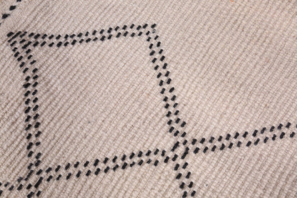Woven Beni Ourain Rug - Beige And Black Moroccan Rug - Custom rug - custom moroccan rugs