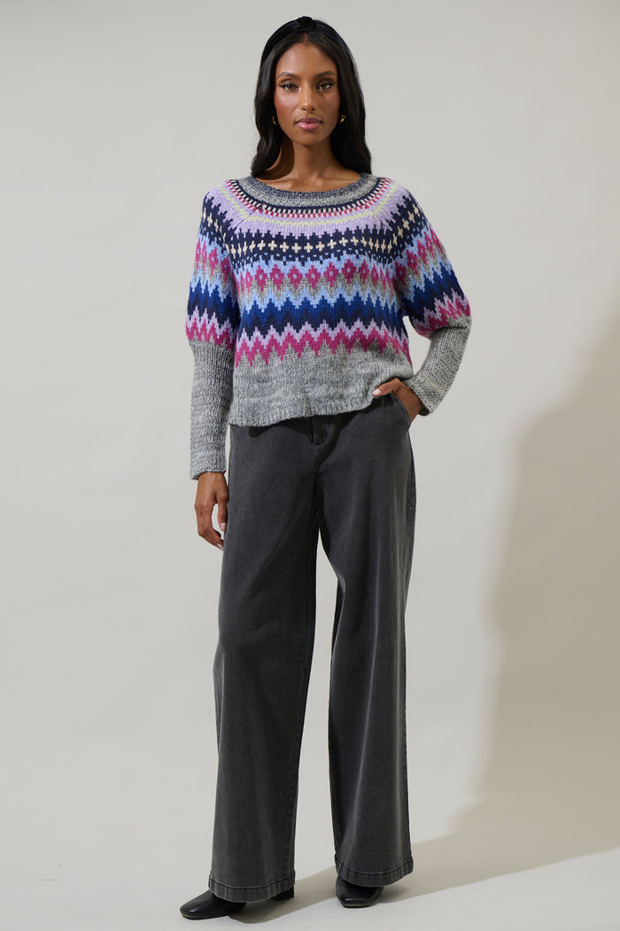 Daria Fair Isle Crewneck Sweater