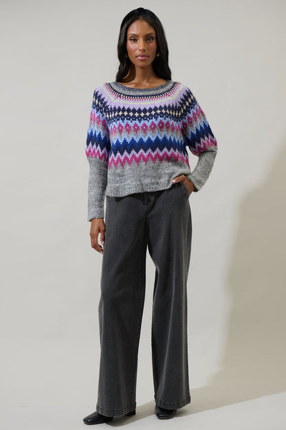 Daria Fair Isle Crewneck Sweater