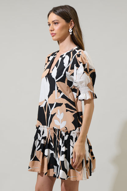 Dayspring Floral Marinella Smocked Mini Dress