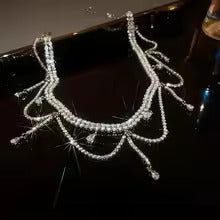 Dazzling Drops Diamond Necklace - Fashionnsio