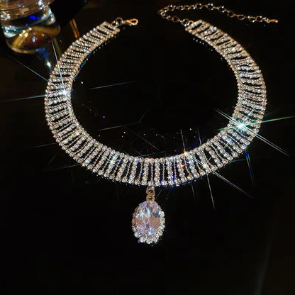 Diamond Encrusted Choker Necklace - Fashionnsio