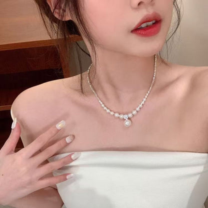 Diamond Pearl Necklace - Fashionnsio