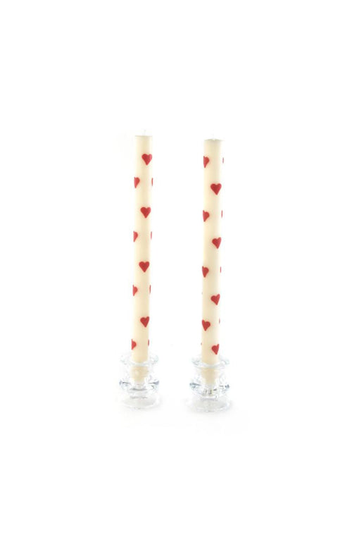 dinner candles with hearts