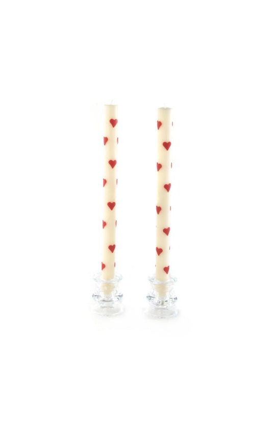 dinner candles with hearts