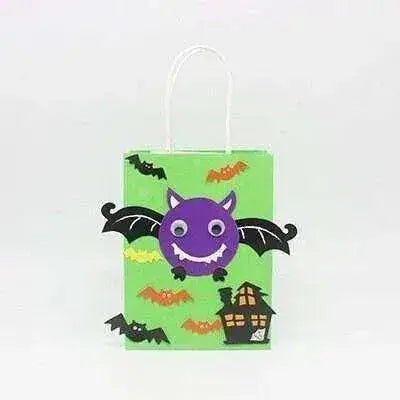 DIY Halloween Candy Bag with Patches and Tape - 1x DIY Trick or Treat Bag - DiyCraftsProject