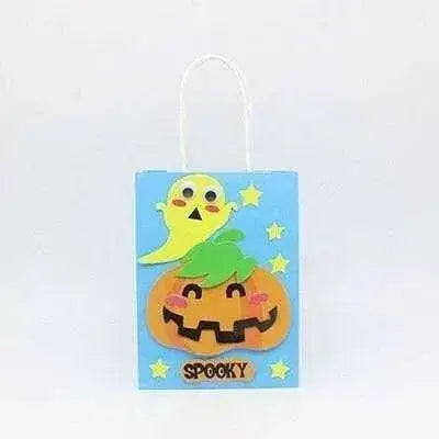 DIY Halloween Candy Bag with Patches and Tape - 1x DIY Trick or Treat Bag - DiyCraftsProject