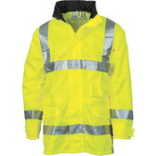 DNC Hi Vis Breathable Rain Jacket With R/Tape 3871