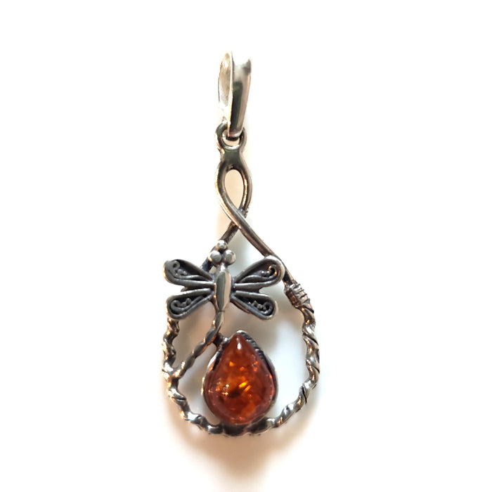 dragonfly sterling silver pendant