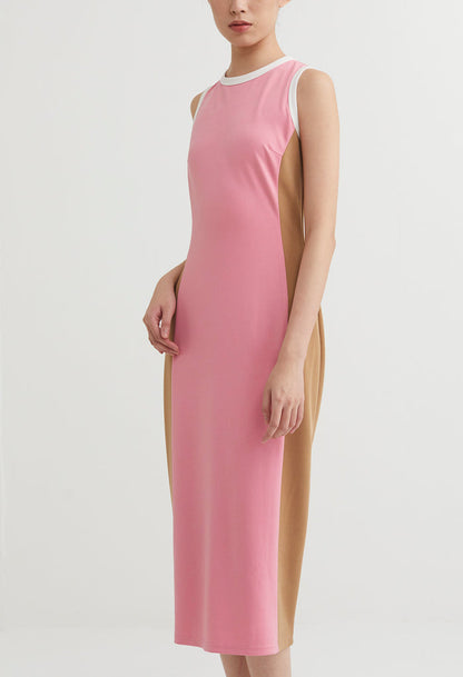 Dual Tone Slip Midi Dress