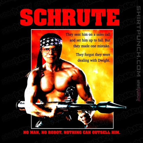 Secret_Shirts Magnets / 3"x3" / Black Dwight Rambo