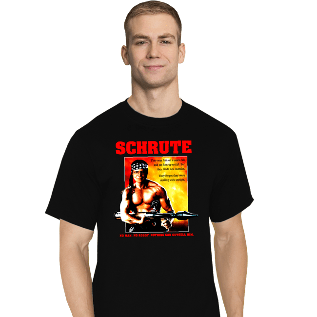 Secret_Shirts T-Shirts, Tall / Large / Black Dwight Rambo