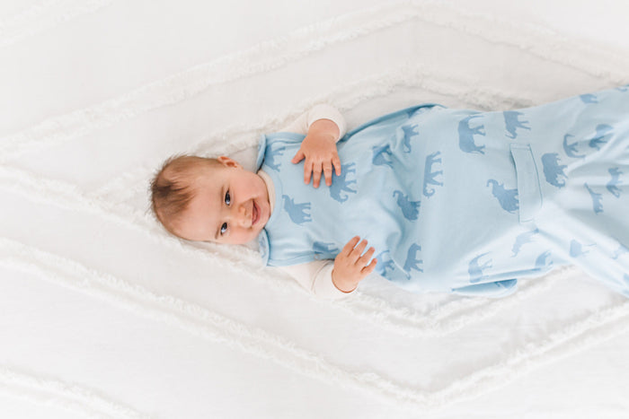 Ecolino® Adjustable Baby Sleep Bag, Organic Cotton, Universal Size: 2 Months - 2 Years, Elephant