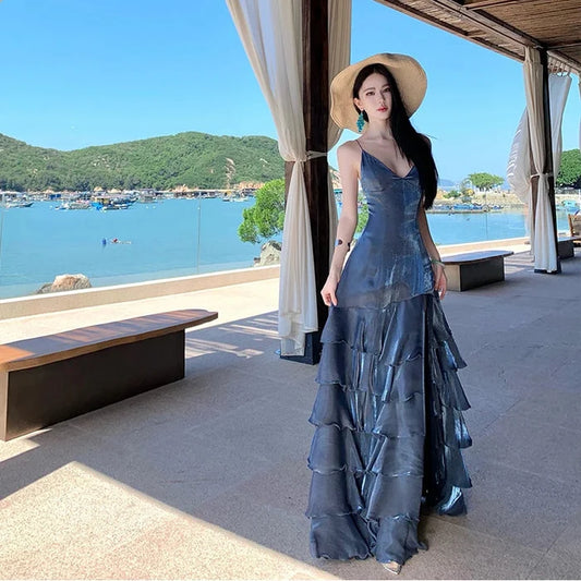 Elegant Mermaid Ruffle Dress - Fashionnsio