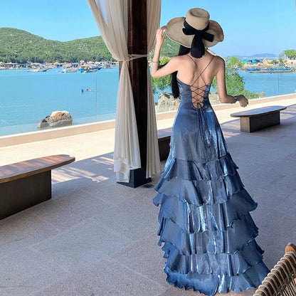 Elegant Mermaid Ruffle Dress - Fashionnsio
