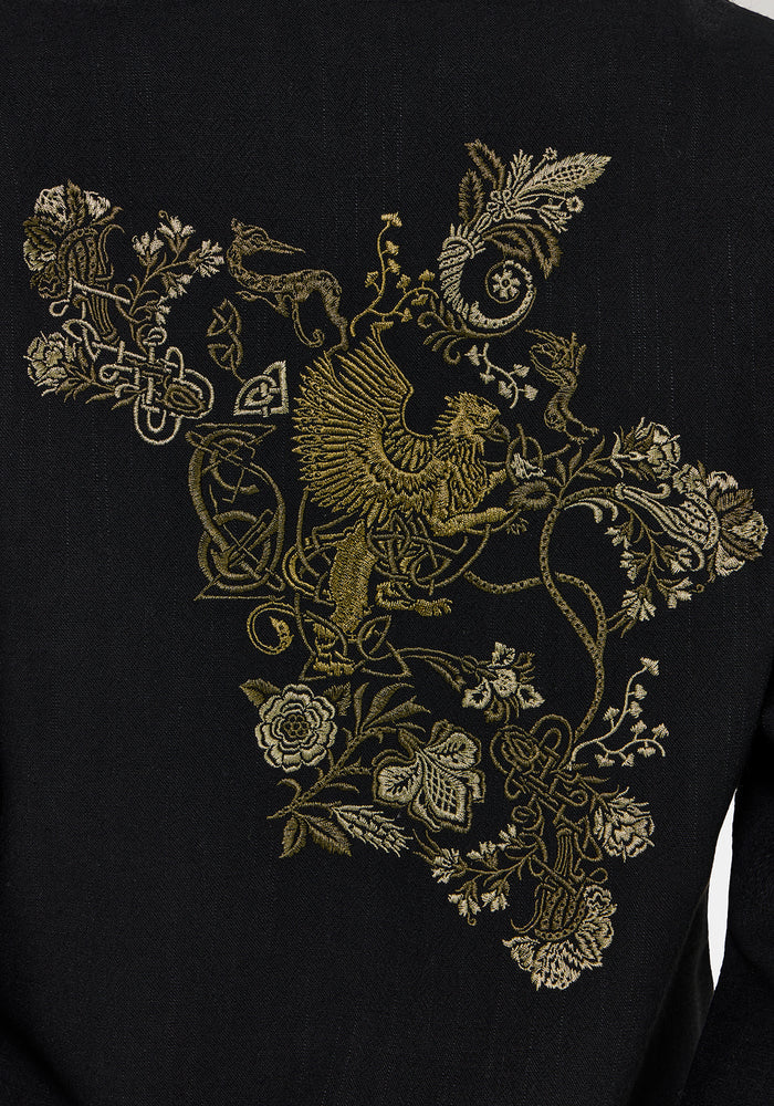 Ellis Embroidered Longline Blazer