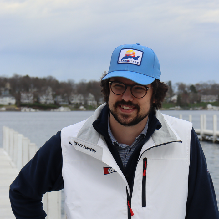 Embroidered Lake Sunset Patch Hat