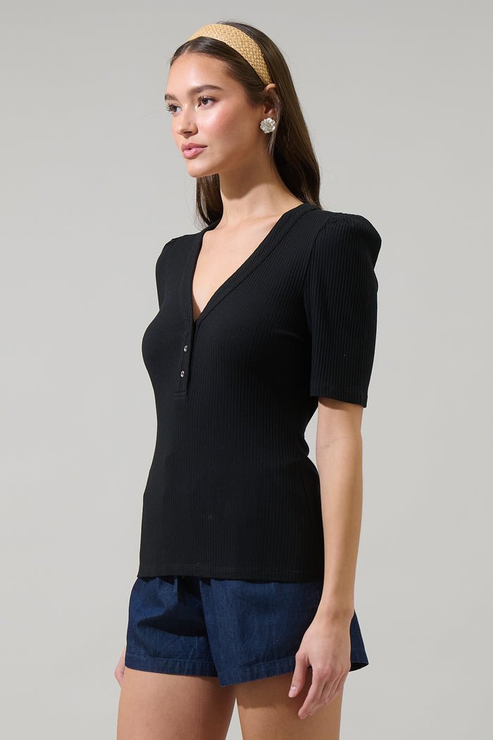 Emmeline Ribbed Knit Top