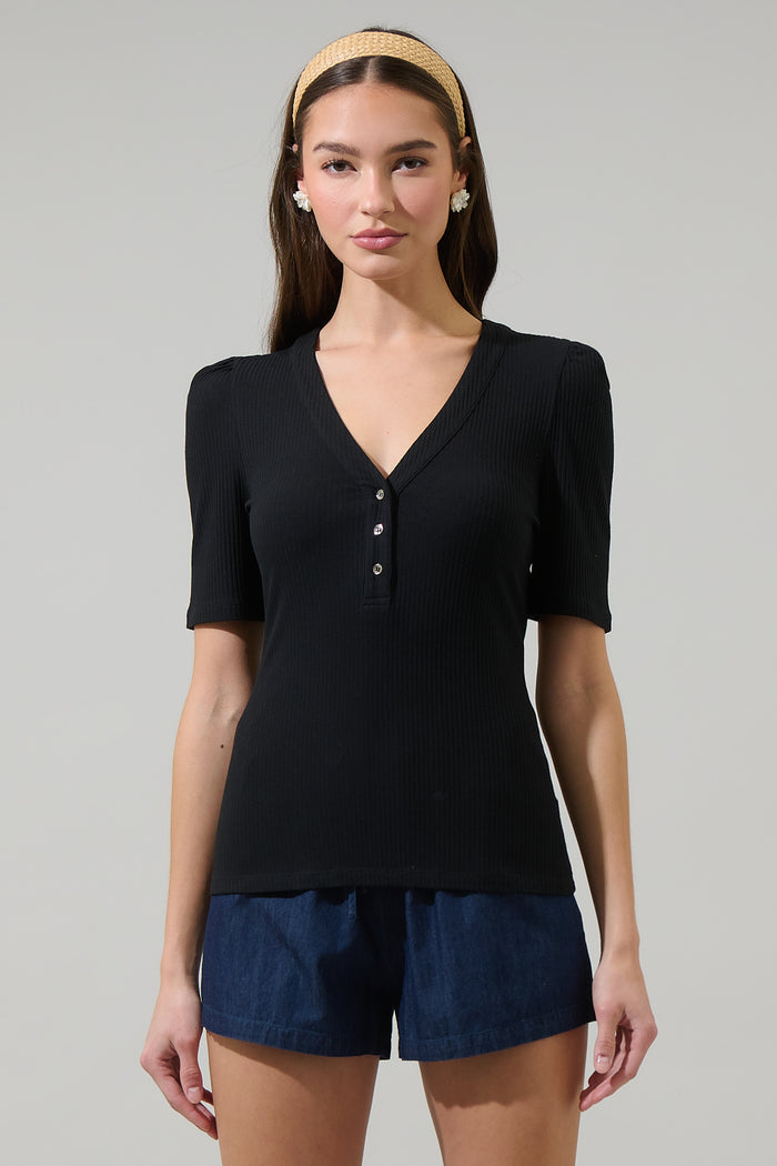 Emmeline Ribbed Knit Top