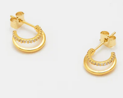 Gold Double Illusion Hoop