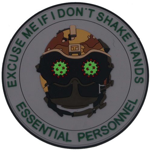 Excuse Me If I Don't Shake Hands Essential Personnel PVC Patch