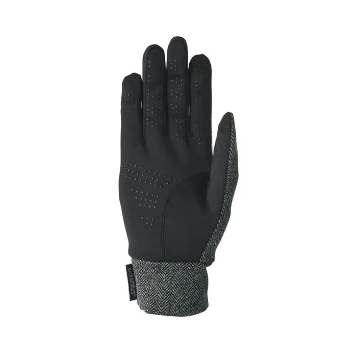 Inside palm detail of Extremities herringbone touchscreen thermal liner gloves